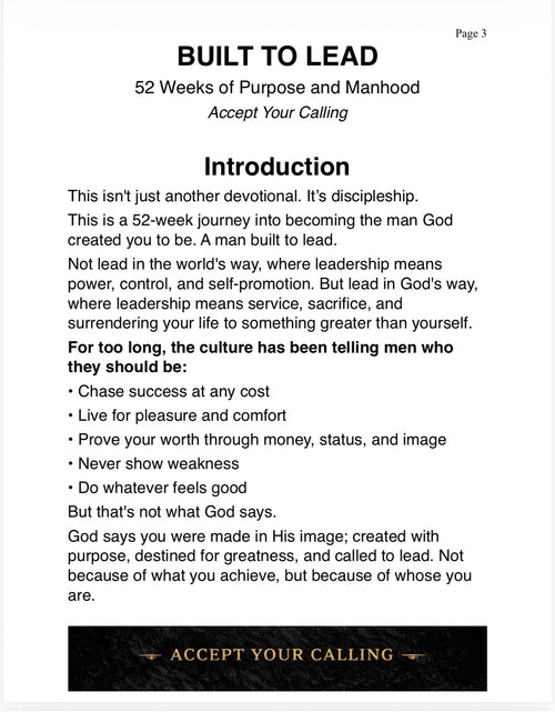 Built to Lead: 52-Weeks Men’s Devotional  
(Digital Download)